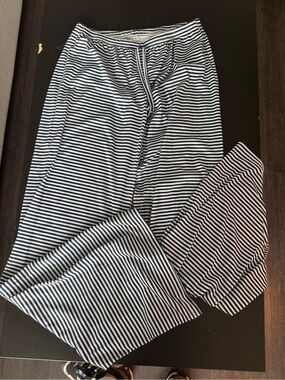 Striped Lounge Pants - Navy and White